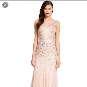 Adrianna papell blush dress